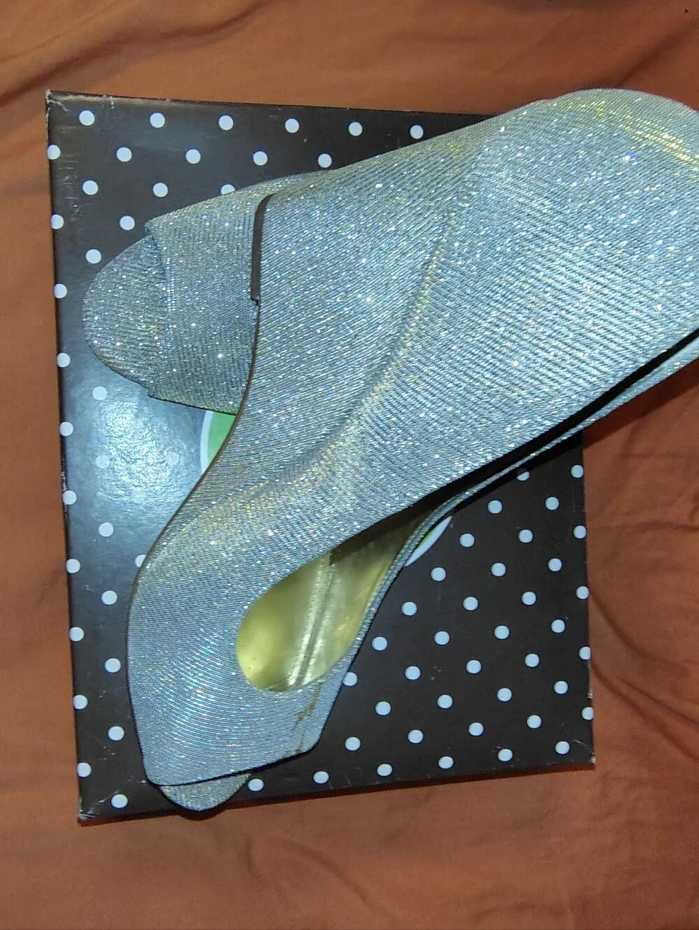 In the Original Box/ Kelly & Katie Women's Size 9 Golden Sprakle Wedges